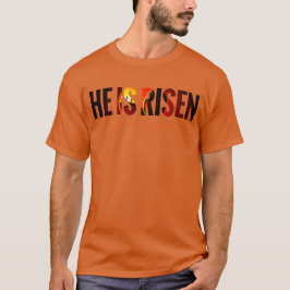 Paaszondag: Hij is verrezen (rood) T-shirt