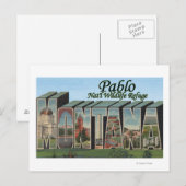 Pablo Nat'l Wildlife Refuge, Montana Briefkaart (Voorkant / Achterkant)