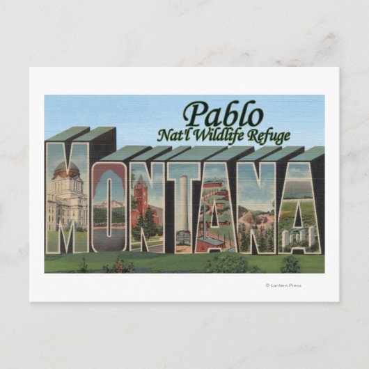 Pablo Nat'l Wildlife Refuge, Montana Briefkaart (Voorkant)