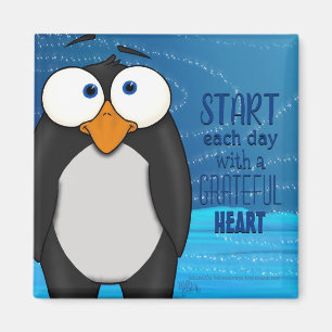 Pablo the Penguin, met citemagneet Magneet