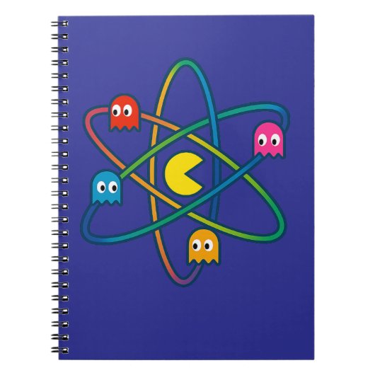 Pac-Atomic Universe – Retro Gaming Art Sticker Notitieboek (Voorkant)