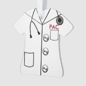 PAC LAB COAT CHRISTMAS ORNAMENT 2 SIDES CUSTOMIZE (voorkant)