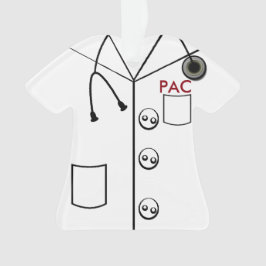 PAC LAB COAT CHRISTMAS ORNAMENT 2 SIDES CUSTOMIZE
