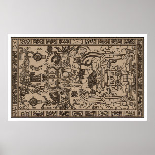 Pacal's Sarcophagus - Ancient Mayan Carving Poster