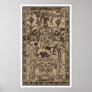 Pacal's Sarcophagus - Ancient Mayan Spaceship Poster