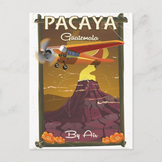 Pacaya Volcano Guatemala reisposter Briefkaart (Voorkant)