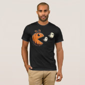 PacBoo Pumpkin Halloween Retro-videogame T-shirt (Voorkant volledig)