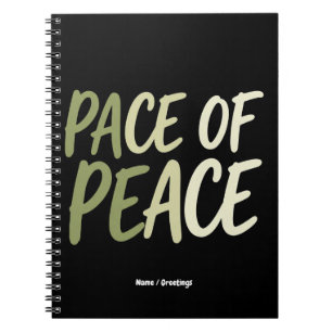 Pace of Peace Groen Langzaam Leven Mindfulness Man Notitieboek