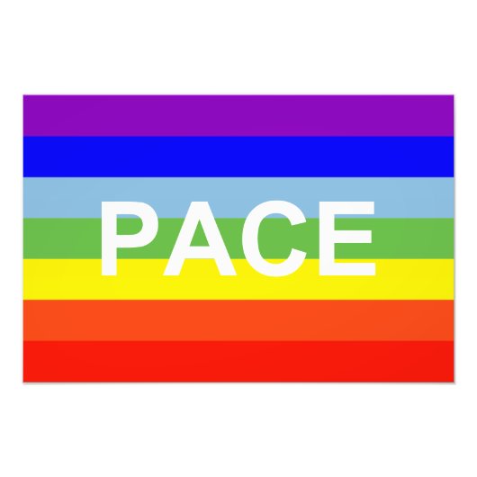PACE Peace Flag Foto Afdruk (Voorkant)