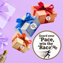 Pace Race Motivatie Sticker: Runner Leven Label