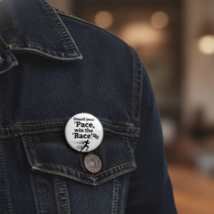 Pace Race Wijsheid Knop: Win het spel van het leve Ronde Button 5,7 Cm