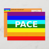 Pace (Vrede) Vlag Italiaans Briefkaart (Voorkant / Achterkant)