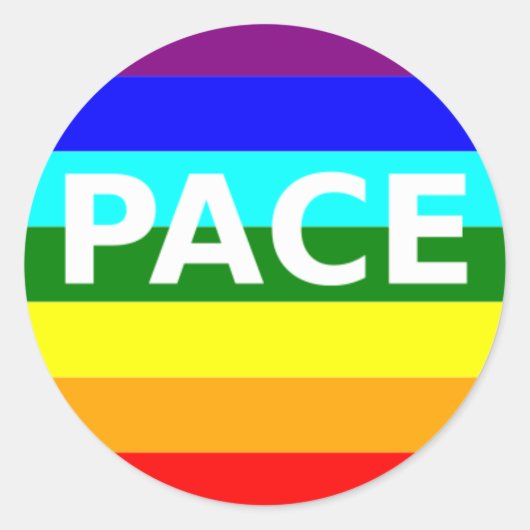 Pace (Vrede) vlag Italiaans Ronde Sticker (Voorkant)