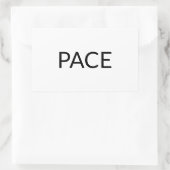 Pace White Black Italiaanse vrede simpel minimalis Rechthoekige Sticker (Tas)