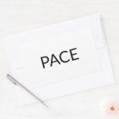 Pace White Black Italiaanse vrede simpel minimalis Rechthoekige Sticker (Envelop)