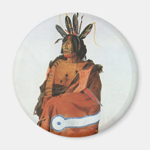 Pachtuwa-Chta, Arikara Warrior Portrait van Bodmer Magneet