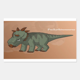 Pachyrhinosaurus Dinosaur Rechthoekige Sticker
