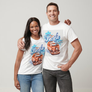 Pacific baai Zomer T-shirt ontwerp voor Unisex
