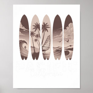 Pacific Beach California Surfplank Mannen Vrouwen Poster