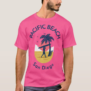 Pacific Beach San Diego California Surfing Souveni T-shirt