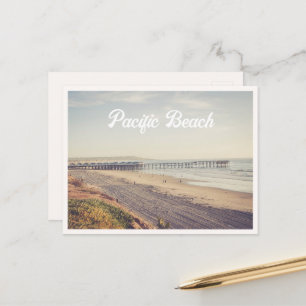 Pacific Beach San Diego Strand & Pier Briefkaart