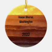 Pacific Beach Sunset Photo Ceramic Ornament (Voorkant)