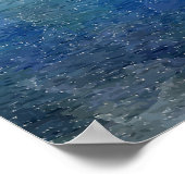 Pacific Beach Sunset Waterverf Poster (Hoek)