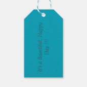 Pacific Blue 00A1B9 Color - Custom Message Cadeaulabel (Voorkant)