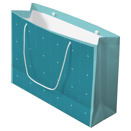 Pacific Blue - Sac cadeau aux étoiles en chute lib (Devant Angle)