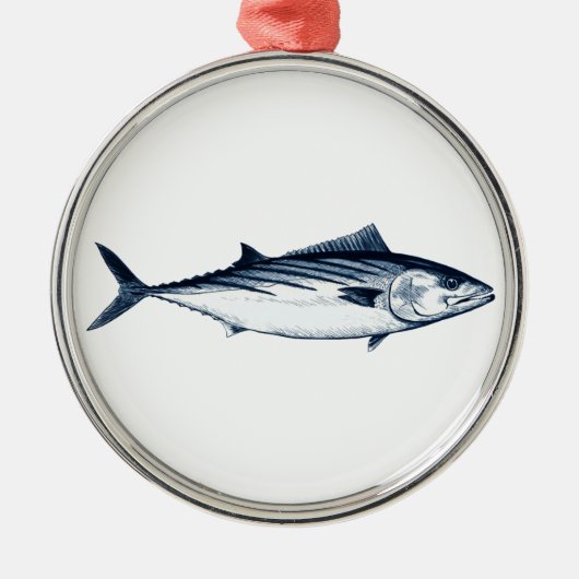 Pacific Bonito Logo Metalen Ornament (Voorkant)