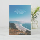Pacific Coast Beach Wedding Save the Date (Staand voorkant)