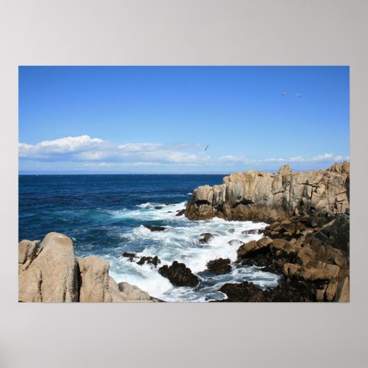 Pacific Coast, Cliffs Foto Poster (Voorkant)