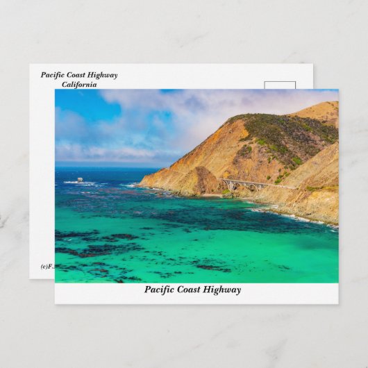 Pacific Coast Highway Briefkaart (Voorkant / Achterkant)