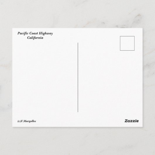 Pacific Coast Highway Briefkaart (Achterkant)