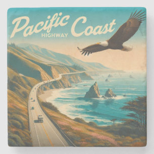 Pacific Coast Highway Eagle Stenen Onderzetter