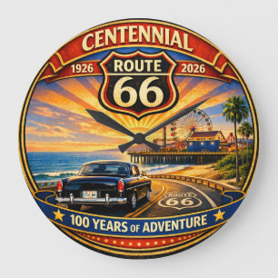 Pacific Coast Highway Eeuwfeest Zonsondergang Grote Klok