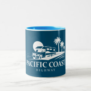 Pacific Coast Highway Recreatievoertuig Tweekleurige Koffiemok