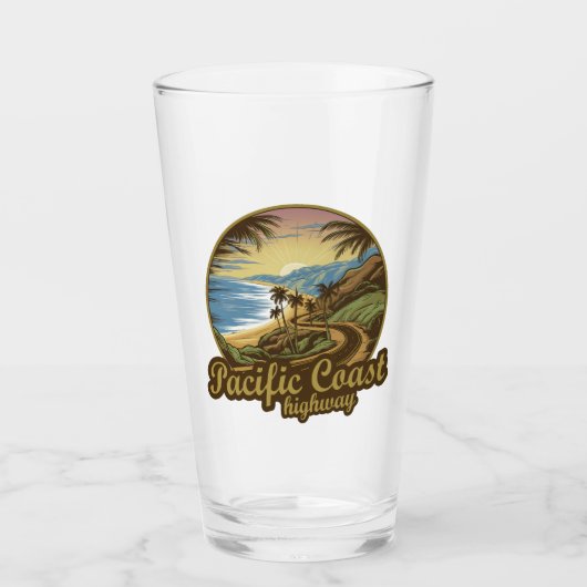 Pacific Coast Highway Retro Glas (Voorkant)