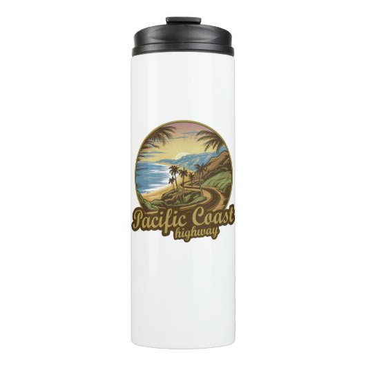 Pacific Coast Highway Retro Thermosbeker (Voorkant)