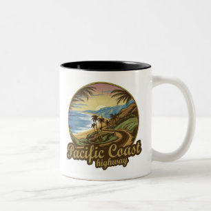 Pacific Coast Highway Retro Tweekleurige Koffiemok