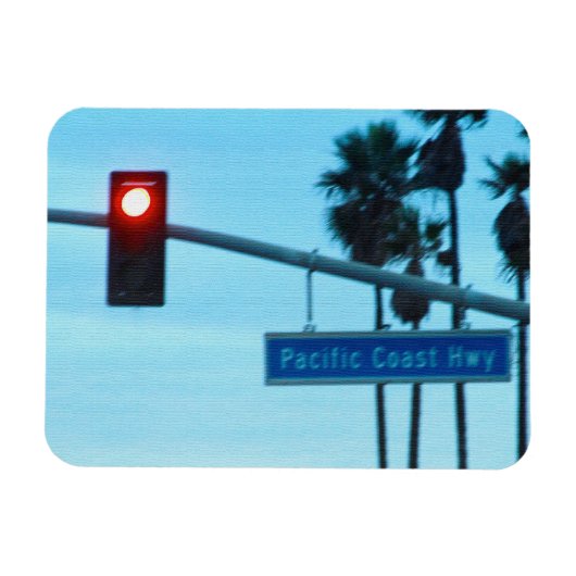 Pacific Coast Highway Sign California Beach Sky Magneet (Horizontaal)