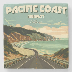 Pacific Coast Highway Vista Stenen Onderzetter