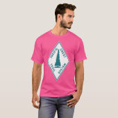  Pacific Crest Trail Marker Sign Retro Hiki T-shirt (Voorkant volledig)