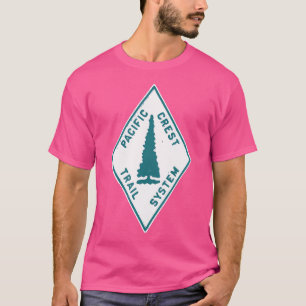 Pacific Crest Trail Marker Sign Retro Hiki T-shirt