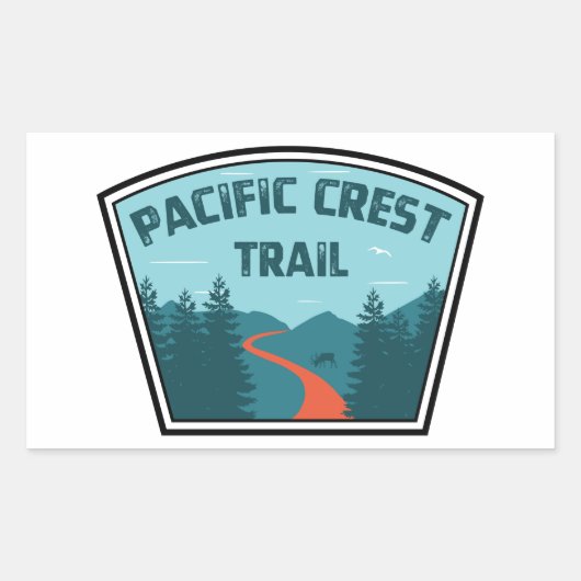 Pacific Crest Trail Rechthoekige Sticker (Voorkant)
