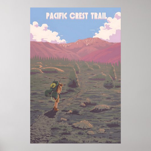 Pacific Crest Trail Reisposter Poster (Voorkant)