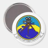 Pacific Fleet Combat Camera Group Round Magnet Magneet (Voorkant / Achterkant)