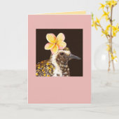 pacific golden plover met plumeria card kaart (Gele Bloem)