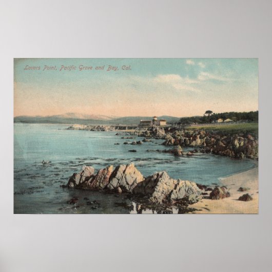Pacific Grove, CA - Loverpunt, Stille Oceaan Poster (Voorkant)