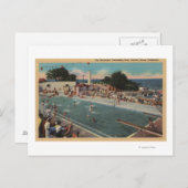 Pacific Grove, CA - Municipal Swimming Pool Uitzic Briefkaart (Voorkant / Achterkant)